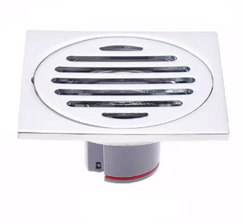 [BR-468] Bathroom Floor Drainer - Chome Plating 10 x 10CM ( Central Hole )