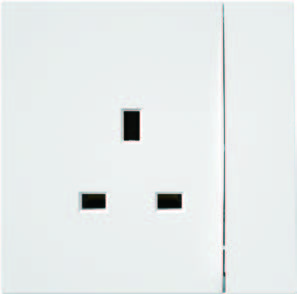 [BR-3095] EliteElegance-Switch Socket 41405E  - 13A, 1 Gang SP, White 