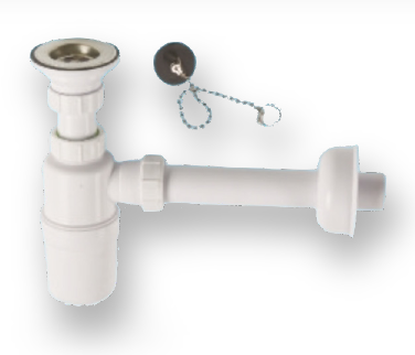 [BR-3121] Bottle Trap PP, SF064F, 1-1/4" x 32
