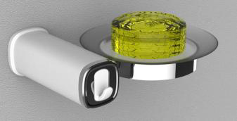 [BR-3128] Jaslen - Soap Dish Holder G60108, ABS+SUS201, Chrome + White Painting
